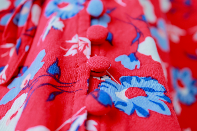 Express floral dress - button details