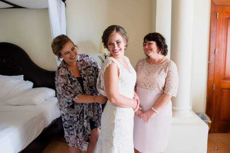 Dynamic trio at megan's wedding